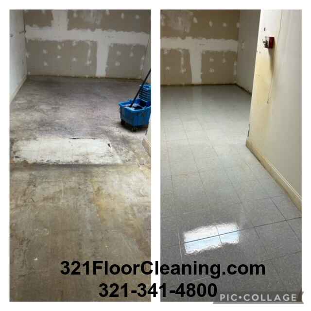 vinyl floor strip wax palm bay